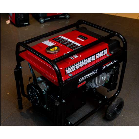 HONDA EM8000EX 6.5kVA  GX390 Petrol key start  Generator with battery and wheels