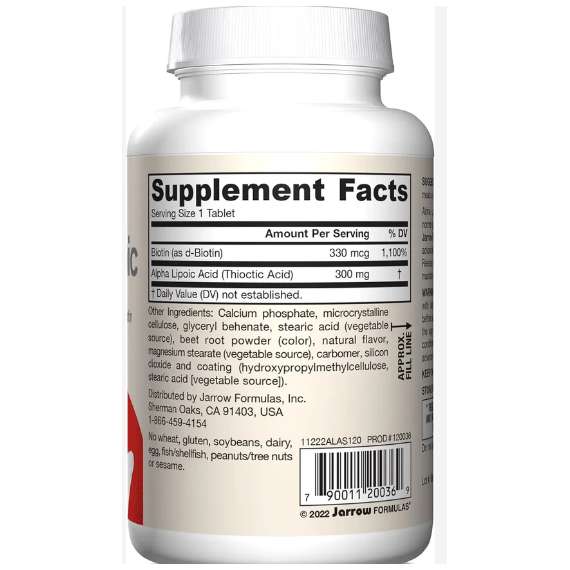 Jarrow Alpha  300mg Lipoic Sustain 120 Tablets Supplements, 2 image