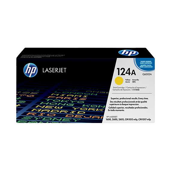 HP Q6002A 124A Yellow Toner Cartridge