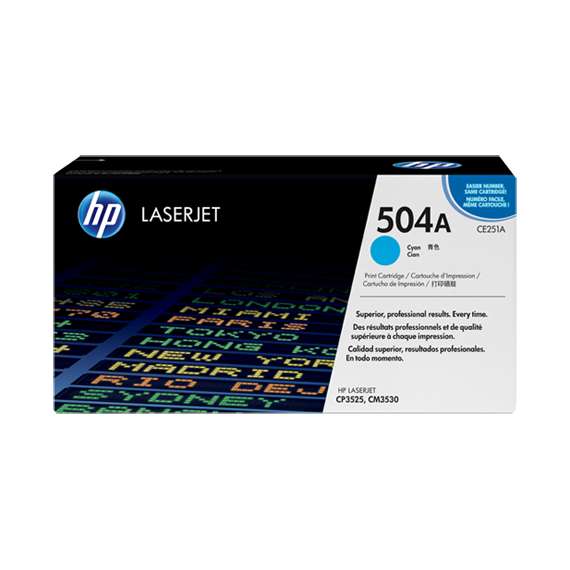 HP CE251A 504A Cyan LaserJet Toner Cartridge