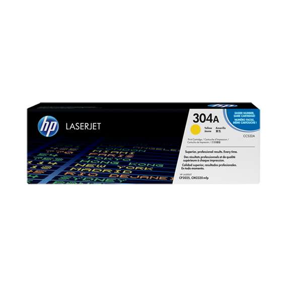 HP CC532A 304A Yellow LaserJet Toner Cartridge