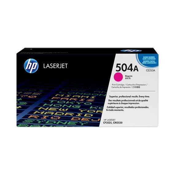 HP CE253A 504A Magenta LaserJet Toner Cartridge