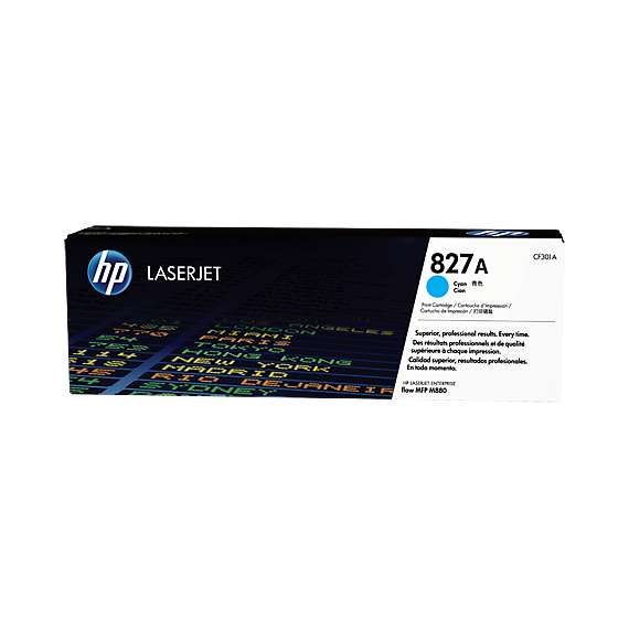 HP CF301A  827A Cyan LaserJet Toner Cartridge