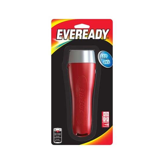 Eveready LC1L2A 2AA Bulk Red LED Flashlight
