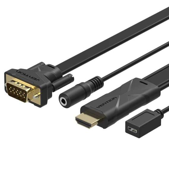 Vention HDMI to VGA Converter with Micro USB and Audio Port