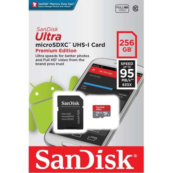 Sandisk 256GB Class 10 Micro SD Card