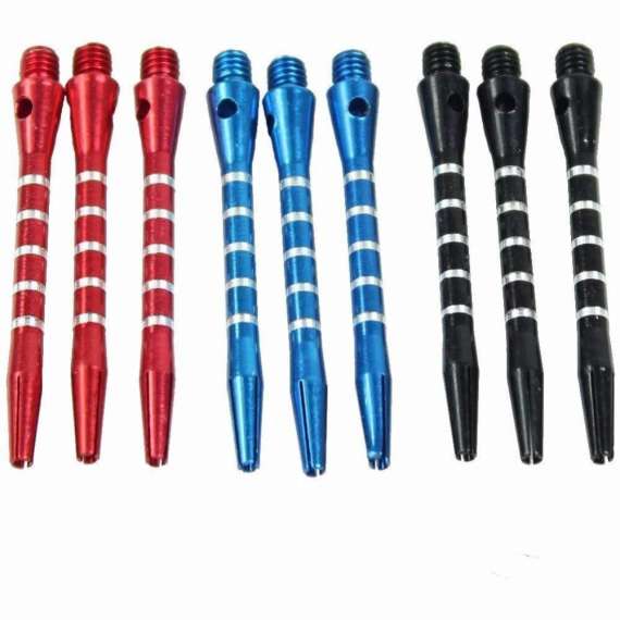 Aluminium Plain Black/Blue/Silver/Red Darts Shaft Set
