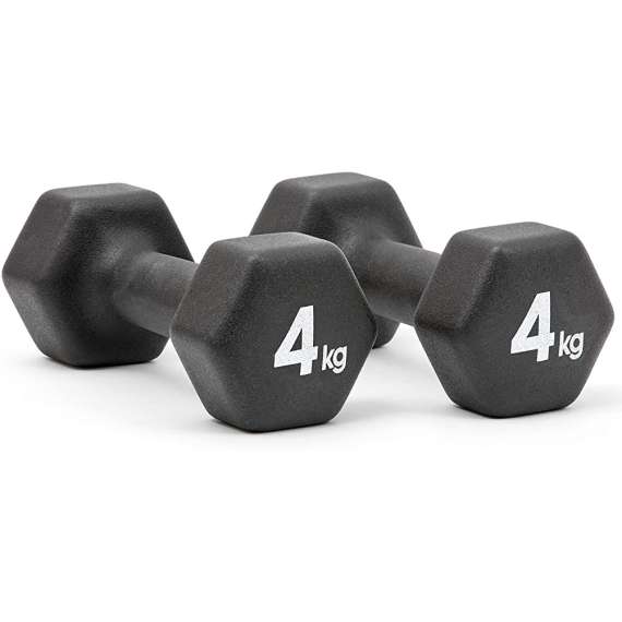 YDYBB 4 Kg Black Rubber Dumbbell