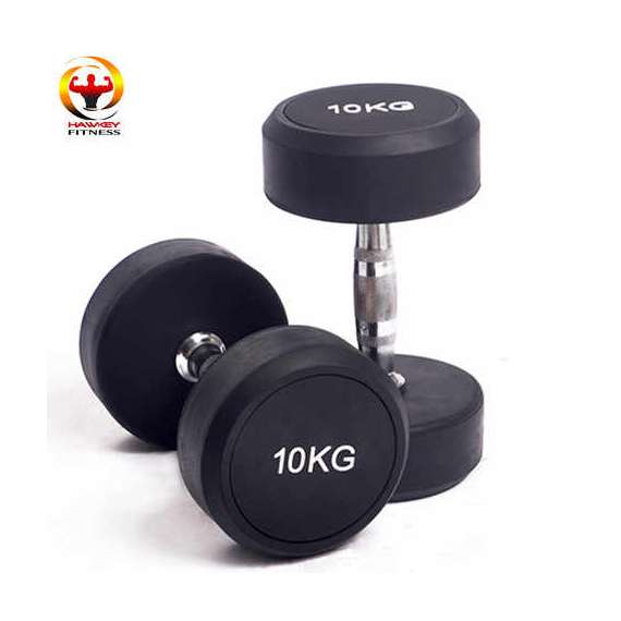 YDYBB 10 Kg Black Rubber Dumbbell