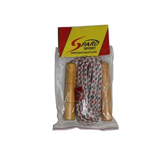 Sparo 10 Feet Cotton Wooden Handle Skipping Rope