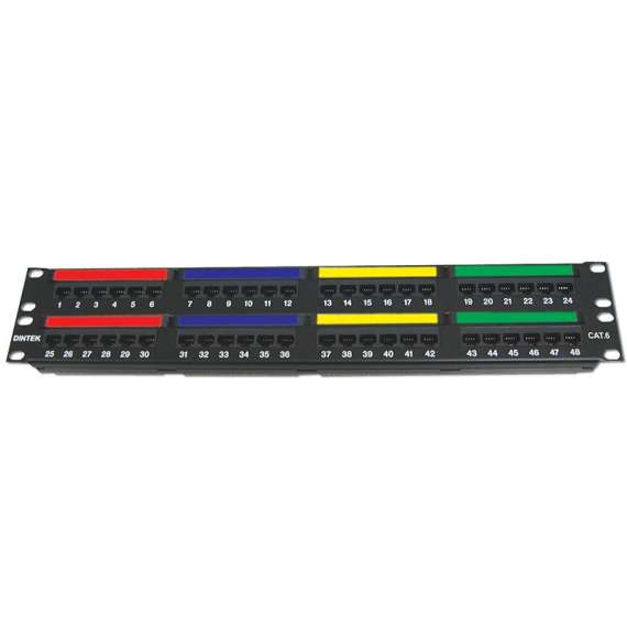 DINTEK PowerMAX 2U 48P Cat.6 UTP Patch Panel, 2 image