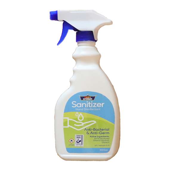 Crown 500ml Hand Sanitizer With Spray Bottle