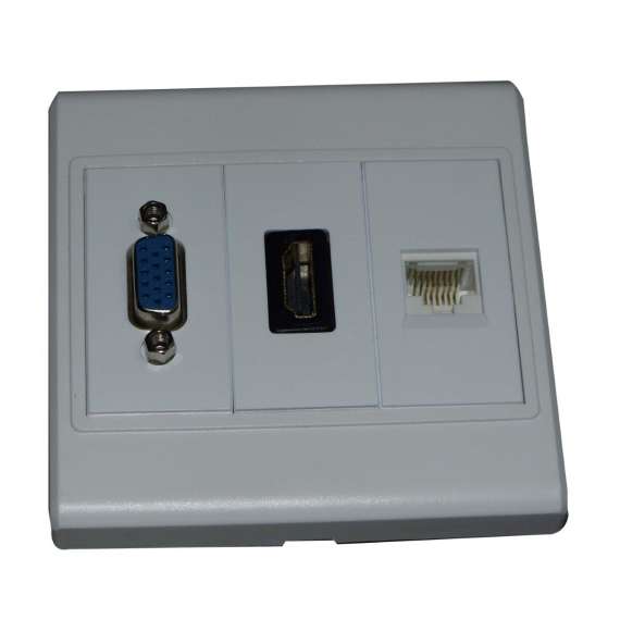Wall Mount HDMI/VGA/CAT6/RJ45 Face Plate