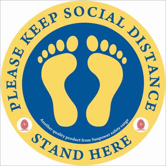 Keep Social Distance Stand Here Sign