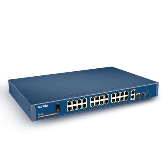 Tenda 24-Port 10/100Mbps + 2 Gigabit / SFP Managed PoE Switch, 2 image