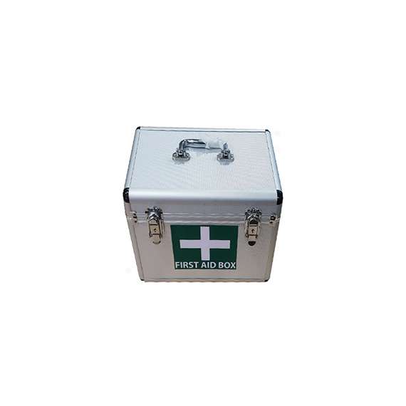 Generic Large Grey Metallic First Aid Box