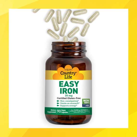 Country Life 25mg Easy Iron 90 Capsules Supplement, 2 image