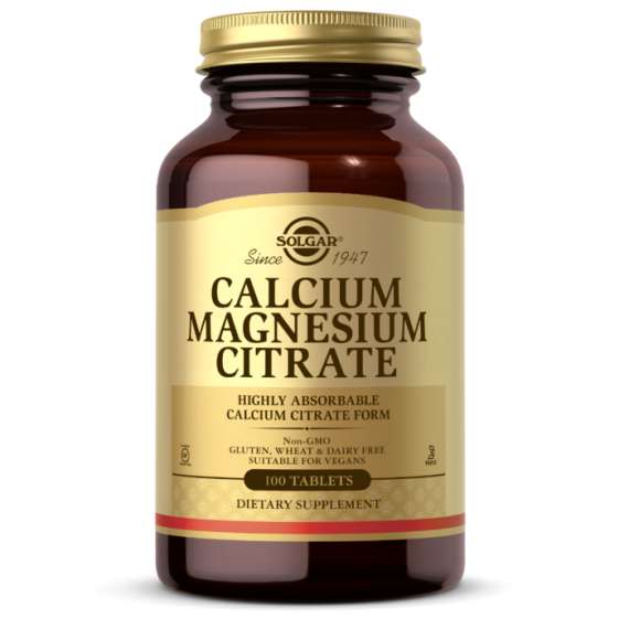 Solgar Calcium Magnesium Citrate 100 Tablets Supplement
