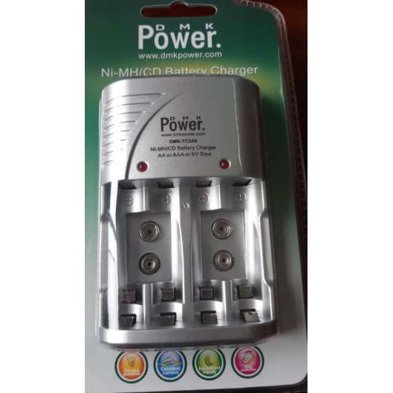 DMK-TC2A9 4 Slots Smart Rechargeable Charger for AA, AAA,9V Batteries, 3 image