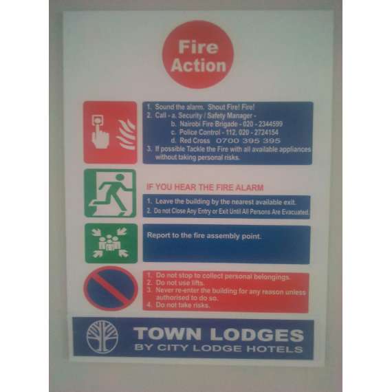Fire Action Plan Sign