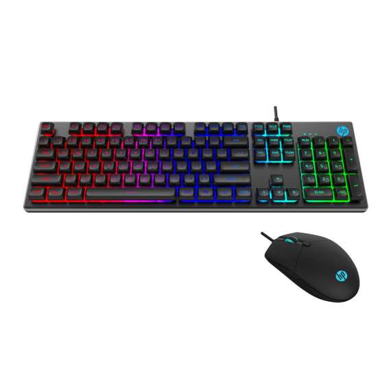 HP KM300F  USB Gaming Keyboard and Mouse with Colorful Backlit Lighting, 2 image