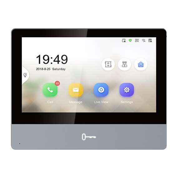 Hikvision DS-KH8350-WTE1 Indoor Video Intercom Station with 7"Color Touchscreen