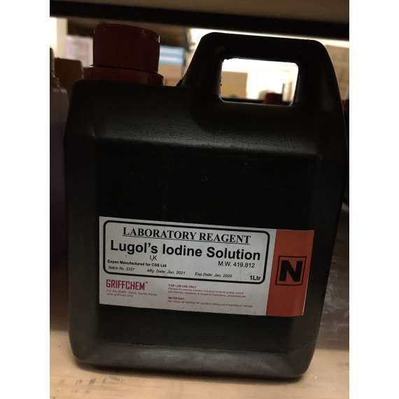 Generic 1Litre Lugols Iodine Lab Reagent