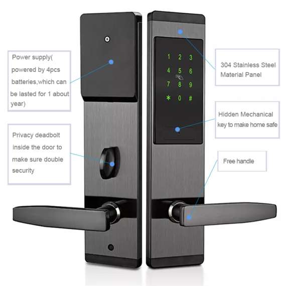 Airbnb Smart Bluetooth Hotel Door Lock with Card, Code & Key