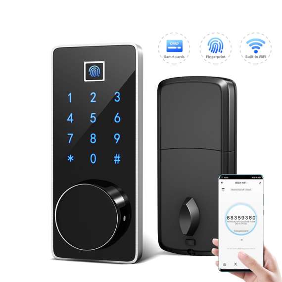 Airbnb Smart WiFi App Door Lock with Fingerprint, Passcode & Card