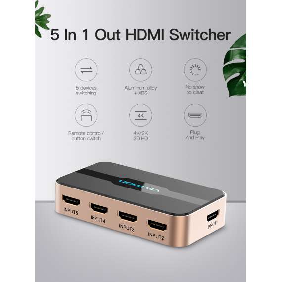 Vention 5 in 1 HDMI Switch, 2 image