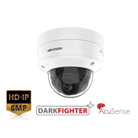 Hikvision DS-2CD2766G2-IZS 6MP AcuSense  Motorized Varifocal Dome Network Camera