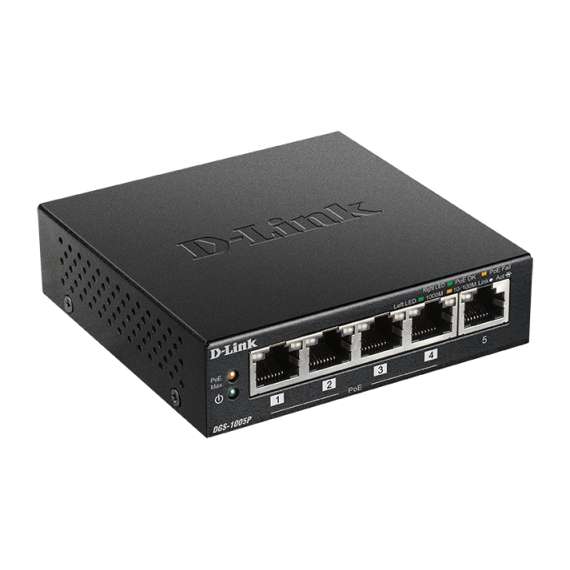 D-link DGS-1005P 5-Port Desktop Gigabit PoE+ Switch