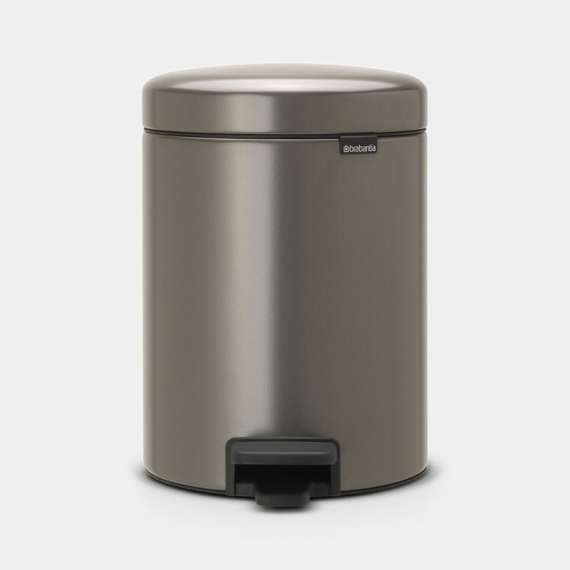 Brabantia Newicon 5L Pedal Bin, Product Capacity: 5L, Product Colour: Platinum