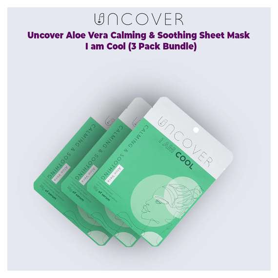 Uncover Aloe Vera Calming & Soothing Sheet  I am Cool  Mask