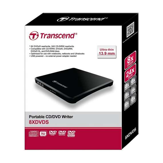Transcend 8X DVD,Slim type blackUSB Drive, 4 image
