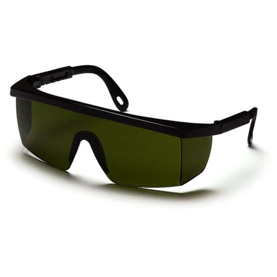 Clear safety goggles with black frame & clear lens, 3 image