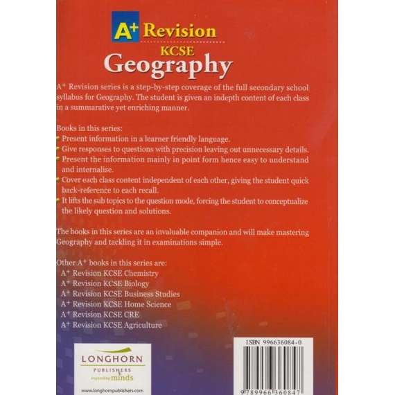Longhorn A+Revision KCSE Geography Paper 1, 2 image