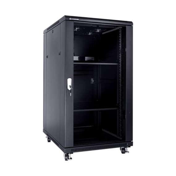 22U 600mm x 1000mm 1 Shelf, 1 PDU  Free Standing Cabinet, 2 image